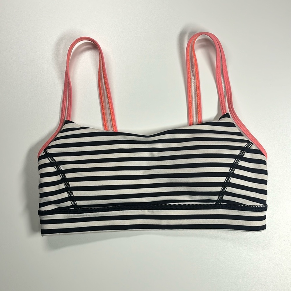 Lululemon‎ Pink/Black/White Sports Bra